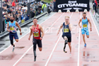 Mens IPC 100 metres, 2018 Great North CityGames. Photo: David T. Hewitson/Sports for All Pics